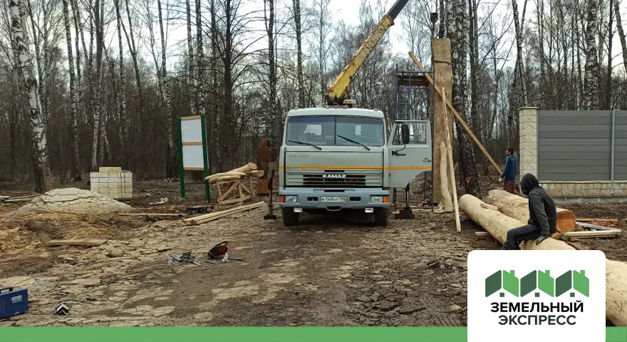 Монтаж декоративной арки в поселке "Лесной Остров"