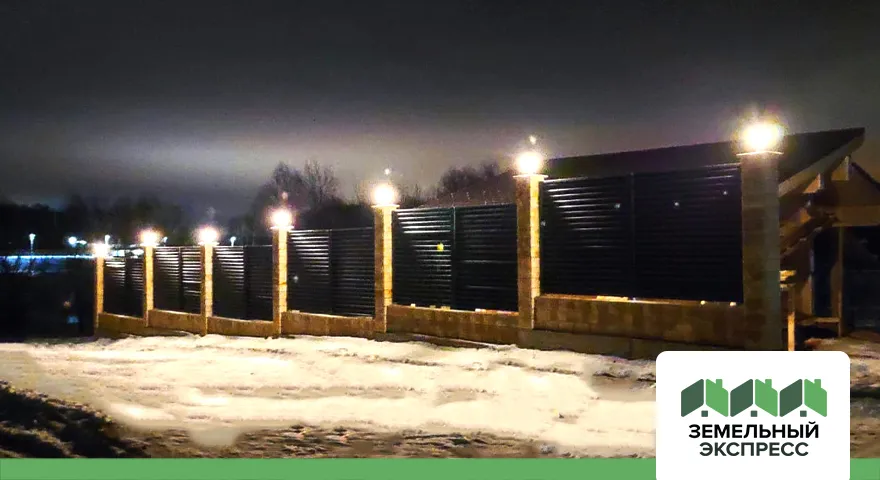Монтаж фасадного освещения к новогодним праздникам в поселке "Рублево"