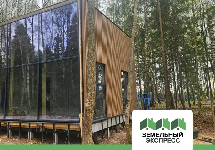 Продолжаются строительные работы дома охраны в поселке "ПриЛесной"