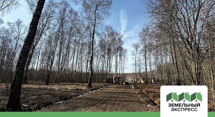 Нарезка кюветов в поселке "Лесной Остров"