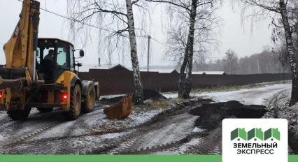 Ремонт подъездной дороги в поселках "Васнецово" и "Рублево"