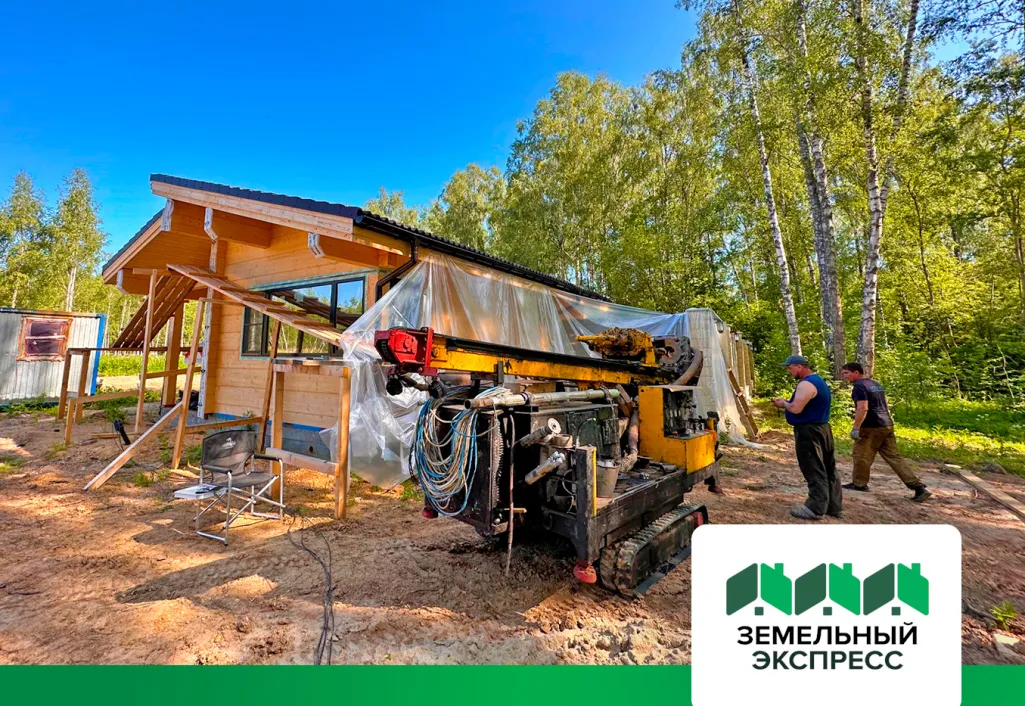 Бурение скважины для воды на въездной группе поселка «Лесной остров»