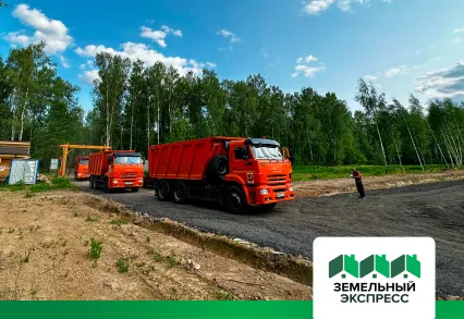 Отсыпка и укладка асфальтовой крошки в поселке «Лесной остров»