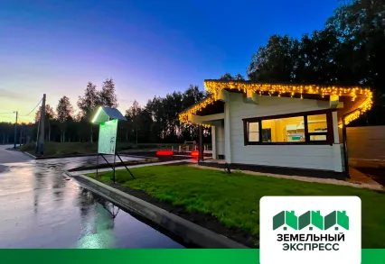 Завершение работ по благоустройству въездной группы в поселке "Лесной остров"