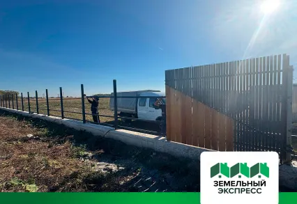 Установка фасадного забора в посёлке "Новое Растуново"