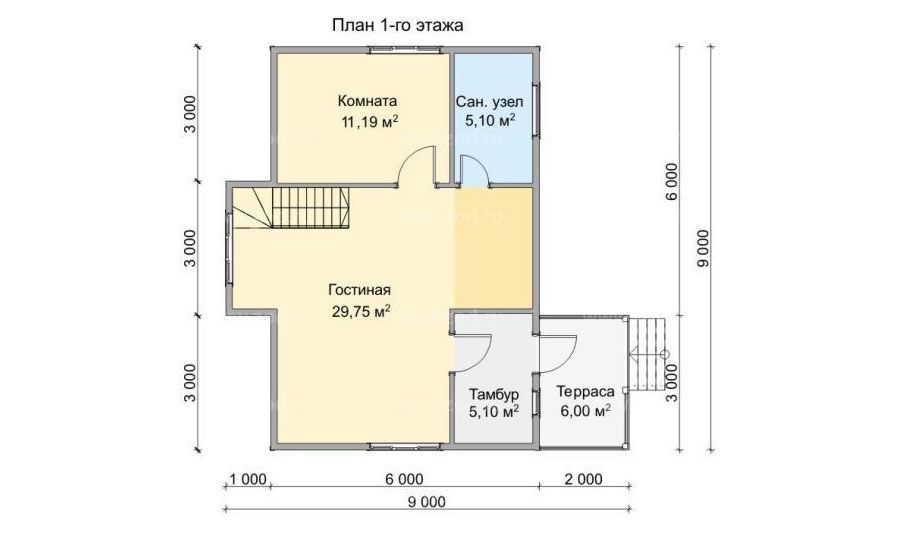 «Двухэтажный деревянный дом 105 кв.м»